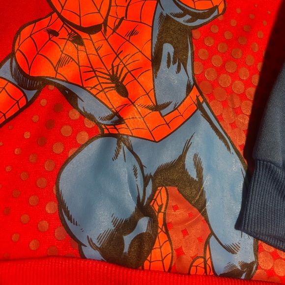 Marvel Toddler Boys 2 Piece Spider-Man Sweatshirt & Sweatpants Set - Red/Blue 2t - Picture 3 of 4